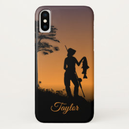 Capa Para iPhone Da Case-Mate Texto personalizado do pescador feminino
