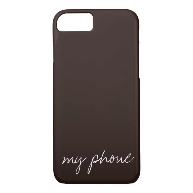 Capa Para iPhone, Case-Mate Texto personalizado sobre chocolate escuro (Verso)