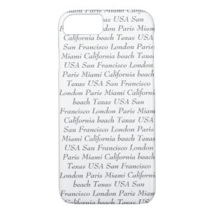 Capa iPhone 8/ 7 Texto personalizável, cor branca de cinzas bonitin