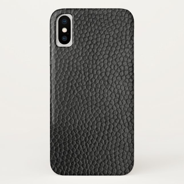 Capa Para iPhone, Case-Mate Textura de couro preto (Verso)