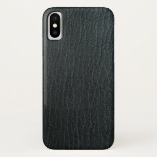 Capa Para iPhone Da Case-Mate Textura de couro preto escura