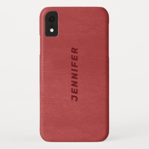 Capa Para iPhone Da Case-Mate Textura de couro vermelha