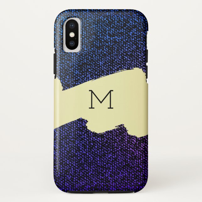 Capa Para iPhone, Case-Mate Textura de jeans azul (roxo) (Verso)