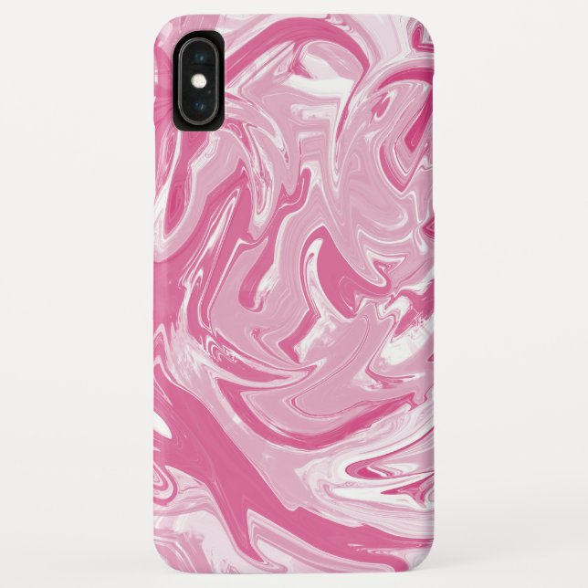 Capa Para iPhone, Case-Mate Textura De Pedra De Marte Branca E Rosa (Verso)