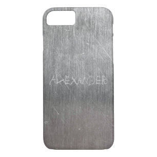 Capa Para iPhone Da Case-Mate Textura legal de metal com nome gravado