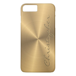 Capa Para iPhone Da Case-Mate Textura radial metálica Dourado personalizada
