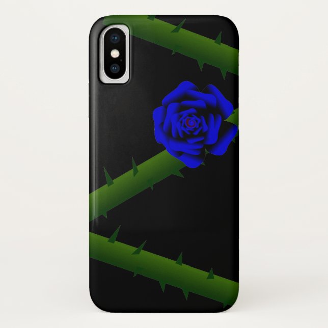 Capa Para iPhone, Case-Mate Thorny Blue Rosa (Verso)