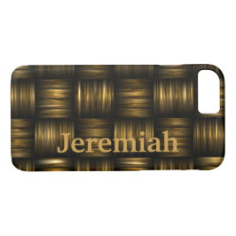 Capa iPhone 8/ 7 Thread Dourado com nome personalizado