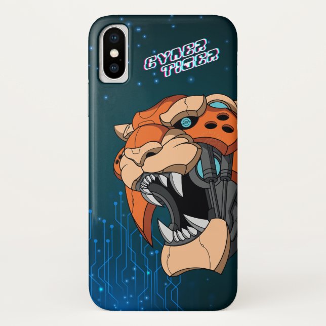 Capa Para iPhone, Case-Mate Tigre Cibernético | (Verso)