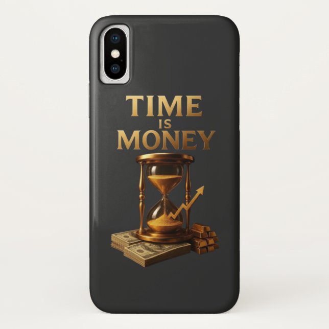 Capa Para iPhone, Case-Mate Time Is Money | Powerful Motivational Design (Verso)