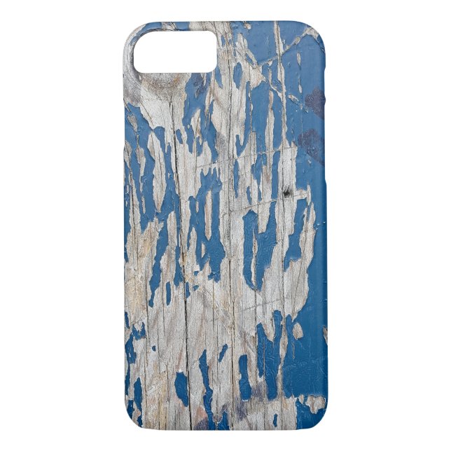 Capa Para iPhone, Case-Mate tinta azul descascada (Verso)