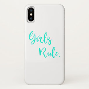 Capa Para iPhone Da Case-Mate Tipografia de Regras Meninas, Branco Legal