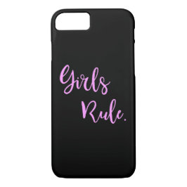 Capa iPhone 8/ 7 Tipografia de Regras Meninas, Legal Preto