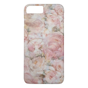 Capa Para iPhone Da Case-Mate Tipografia floral da colagem cor-de-rosa elegante
