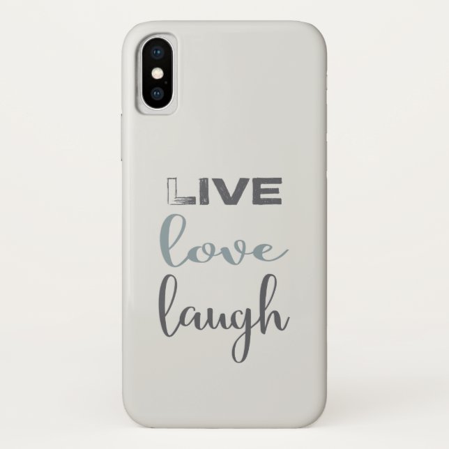 Capa Para iPhone, Case-Mate Tipografia Live Love Laugh (Verso)