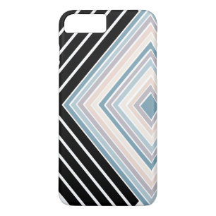 Capa Para iPhone Da Case-Mate Tiras de cor azul mais listras pretas e brancas