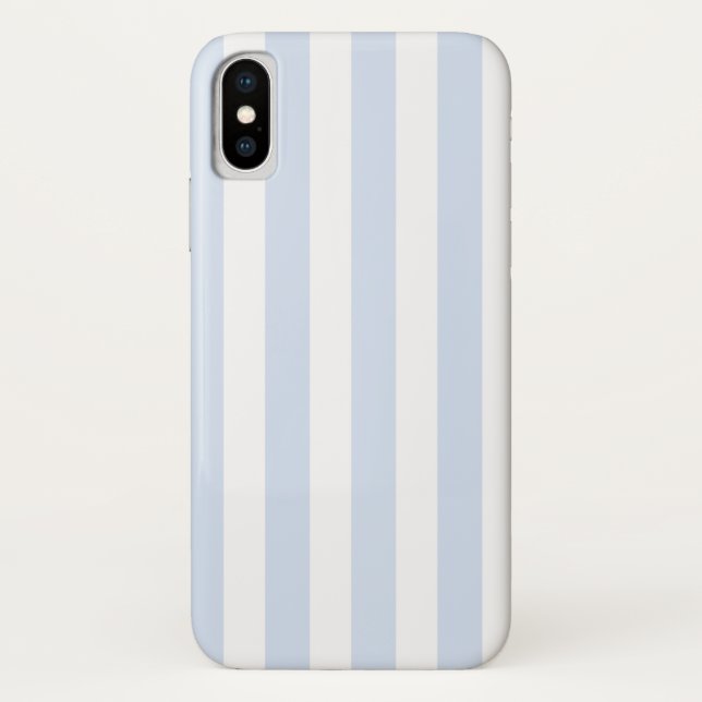 Capa Para iPhone, Case-Mate Tiras doces brancas e azuis claras (Verso)