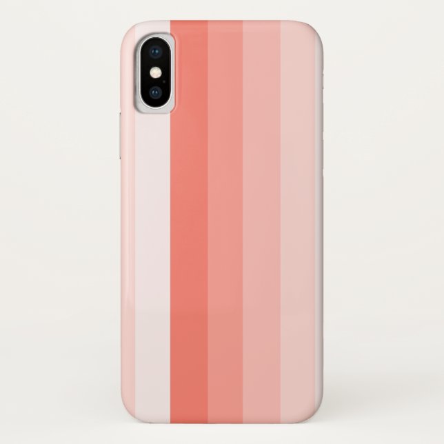 Capa Para iPhone, Case-Mate Tiras-sombra de pêssego de coral (Verso)