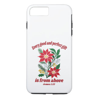 Capa iPhone 8 Plus/7 Plus Todo Bom e Perfeito Presente – Tiago 1:17 Natal