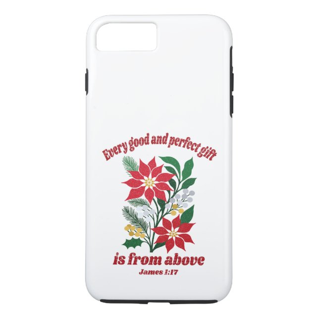 Capa Para iPhone, Case-Mate Todo Bom e Perfeito Presente – Tiago 1:17 Natal (Verso)