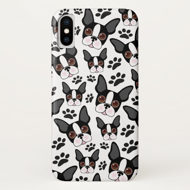 Capa Para iPhone, Case-Mate Todos os americanos Boston Terrier Pet Puppy Dog (Verso)