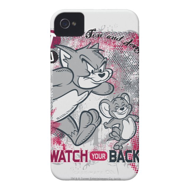 Capa Para iPhone, Case-Mate Tom e Jerry vigiam suas costas (Traseira)