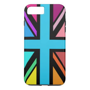 Capa iPhone 8 Plus/7 Plus Tomada de União/Sinalizador multicolorido+Design p