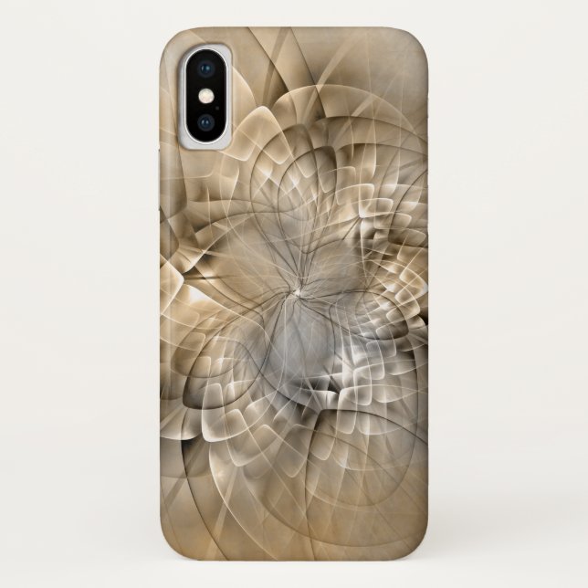 Capa Para iPhone, Case-Mate Tons da Terra Textura de Arte Fractal Moderna Abst (Verso)