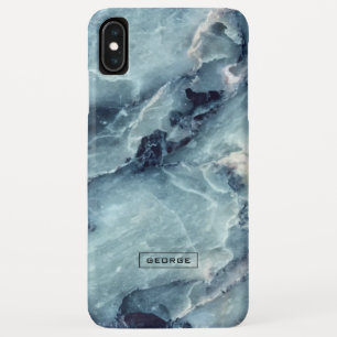 Capa Para iPhone Da Case-Mate Tons de cinzas azuis de textura de mármore da Tend