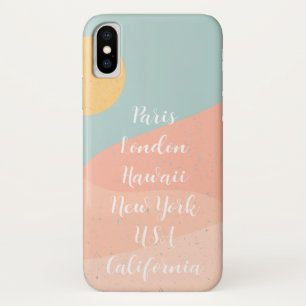 Capa Para iPhone Da Case-Mate Tópico rosa azul moderno de tendência design de te