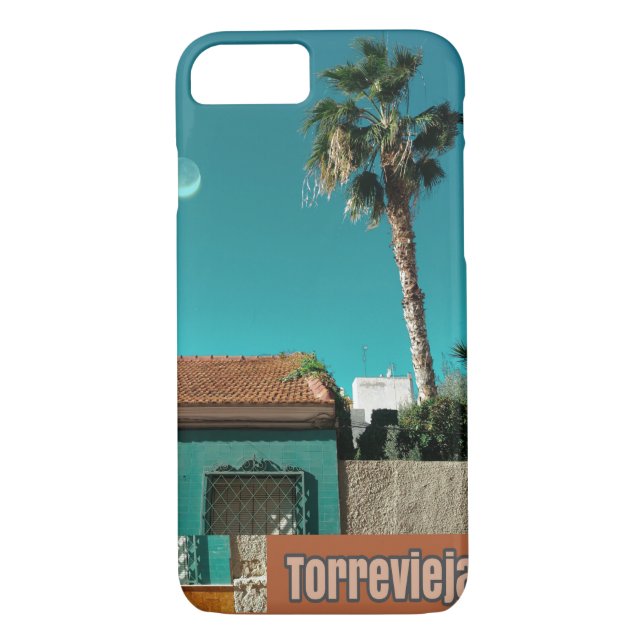Capa Para iPhone, Case-Mate Torrevieja em Laranja e Turquesa (Verso)