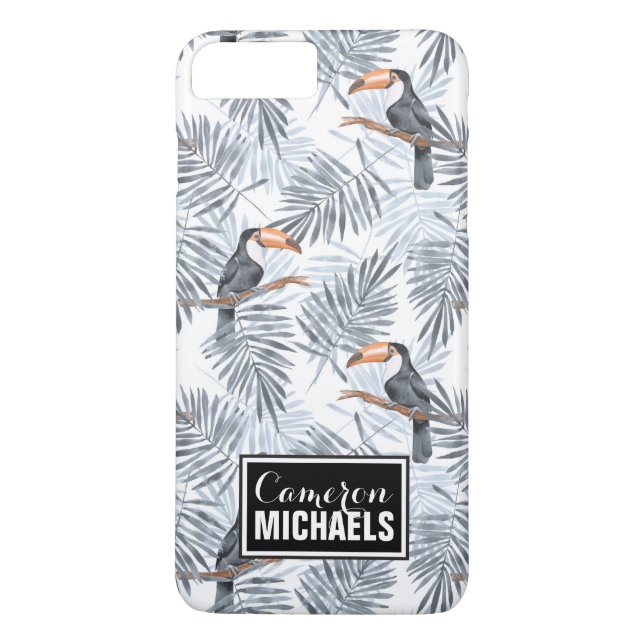 Capa Para iPhone, Case-Mate Toucan cinzento | adiciona seu nome (Verso)