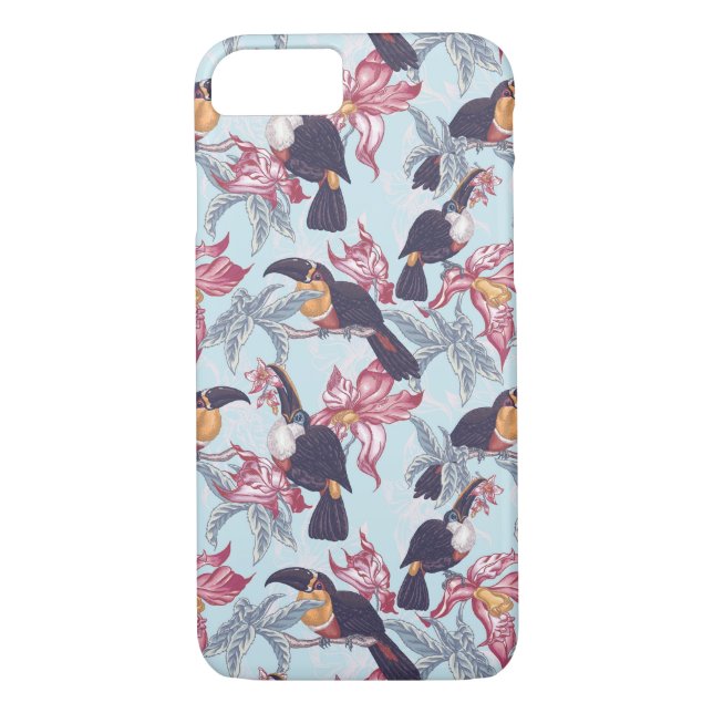 Capa Para iPhone, Case-Mate Toucanos com flores exóticas (Verso)