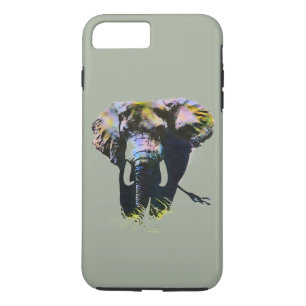 Capa Para iPhone Da Case-Mate Trabalho de arte de elefante no fundo da Cinza