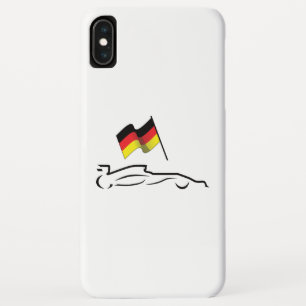Capa Para iPhone Da Case-Mate Traçado da linha do carro de corrida com bandeira