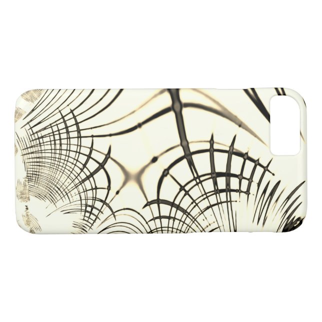 Capa Para iPhone, Case-Mate Traços curvos castanho-castanho-rosado, fundo clar (Verso (Horizontal))