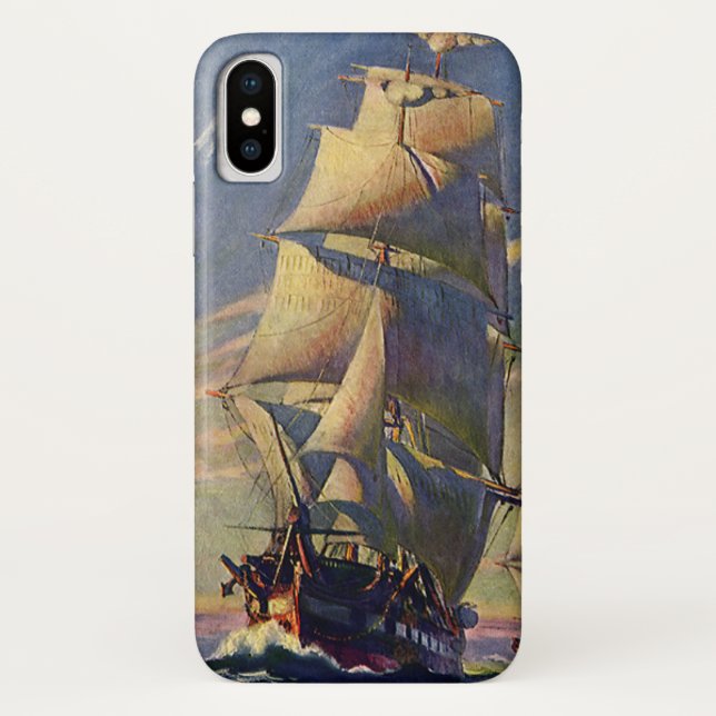 Capa Para iPhone, Case-Mate Transporte Antigo, Navios Clipper no Mar (Verso)