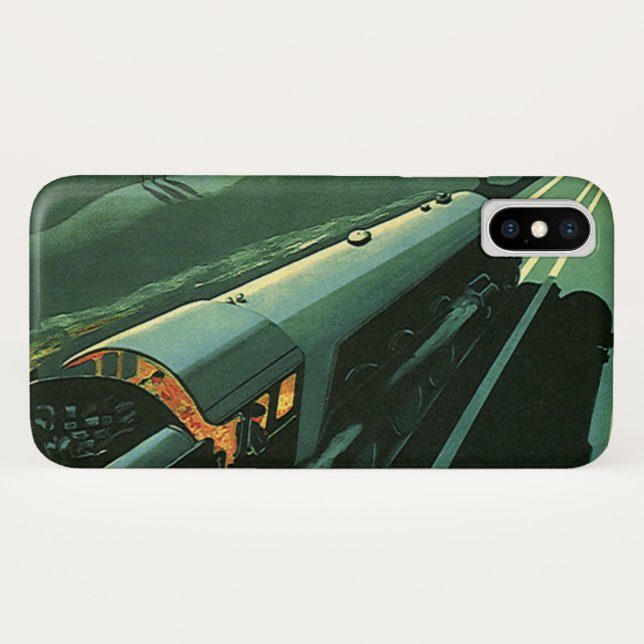Capa Para iPhone, Case-Mate Transporte Antigo, Trem Verde Veloz (Verso (Horizontal))