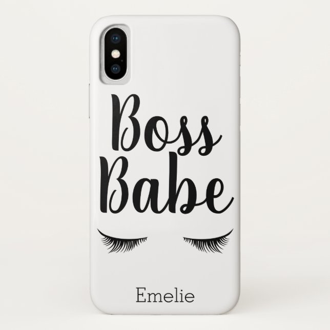 Capa Para iPhone, Case-Mate Trendy Boss Babe Eyelashes (Verso)