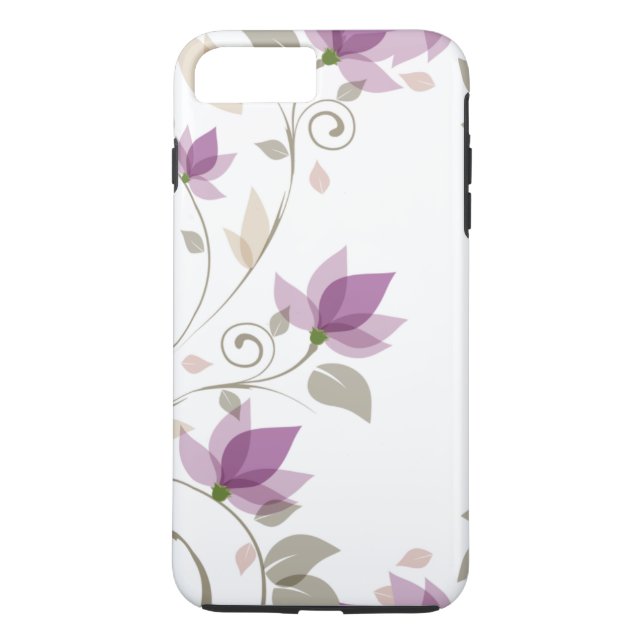 Capa Para iPhone, Case-Mate Trendy Purple Abstrato Floral (Verso)