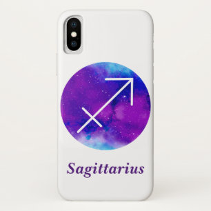 Capa Para iPhone Da Case-Mate Trendy Zodiac Sagittarius Roxo Nebulosa