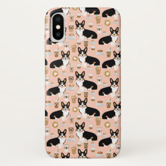 Capa Para iPhone Da Case-Mate Tri teste padrão colorido do café do Corgi - core