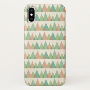 Capa Para iPhone X Triângulos da cerceta & do coral de etapa   de Ge