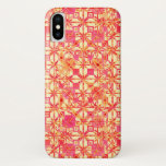 Capa Para iPhone Da Case-Mate Tribal Batik - laranja, cor-de-rosa e fuchsia<br><div class="desc">Impressão batik de inspiração tribal moderna - claro,  laranja-claro com cor-de-rosa coral,  laranja-coral e cor-de-rosa-fuchsia</div>