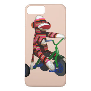 Capa iPhone 8 Plus/7 Plus Triciclo de Macaco de Meia