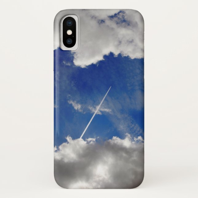 Capa Para iPhone, Case-Mate Trilhos de avião de jato entre nuvens (Verso)