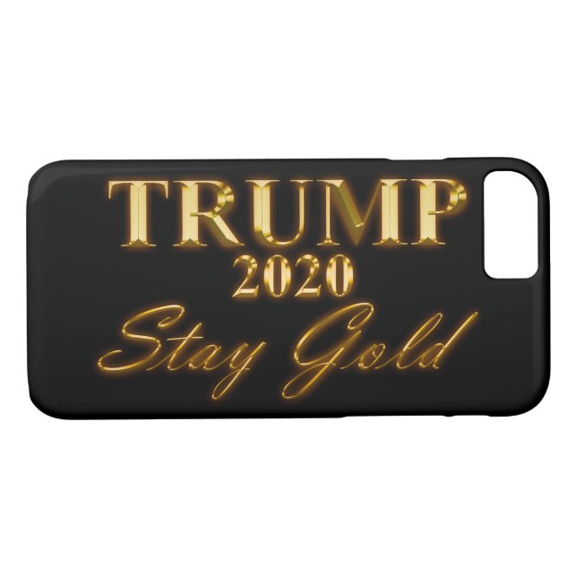 Capa Para iPhone, Case-Mate TRUMP 2020 - Fique Dourado (Verso (Horizontal))