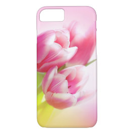 Capa iPhone 8/ 7 Tulipas cor-de-rosa bonitas