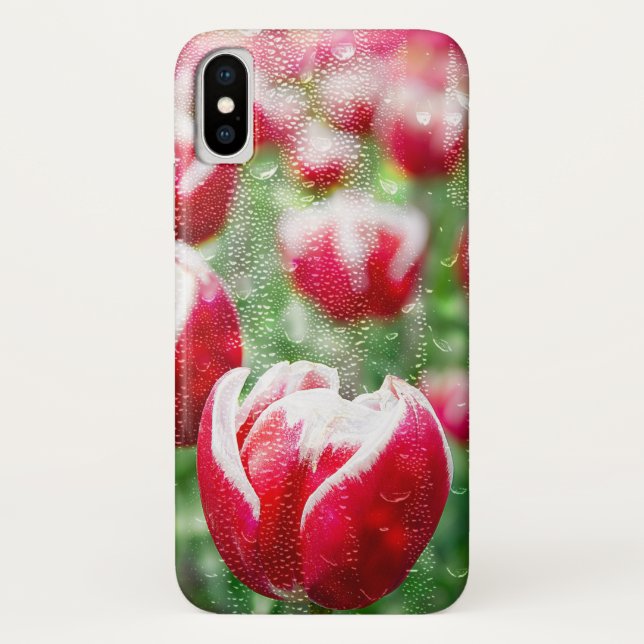 Capa Para iPhone, Case-Mate tulipas neerlandesas vermelhas (Verso)