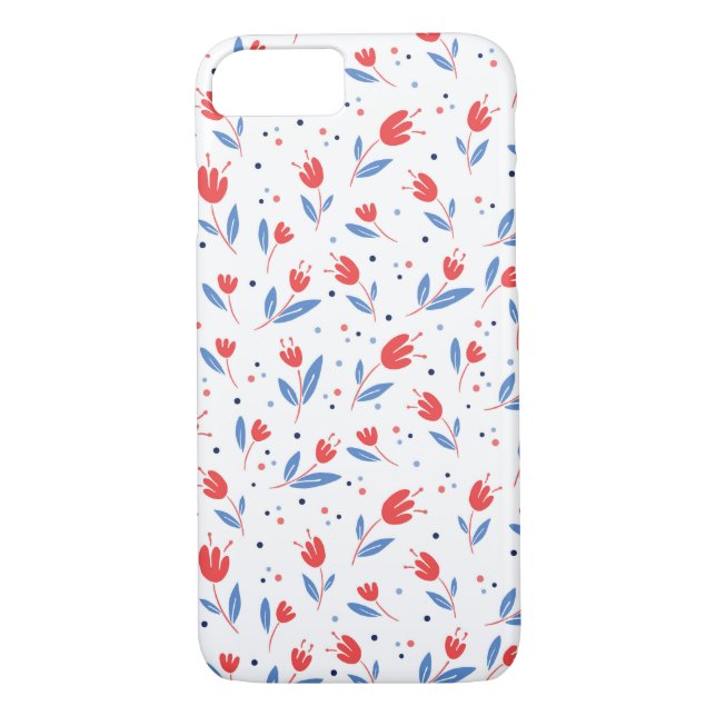 Capa Para iPhone, Case-Mate tulipas vermelhas em branco (Verso)